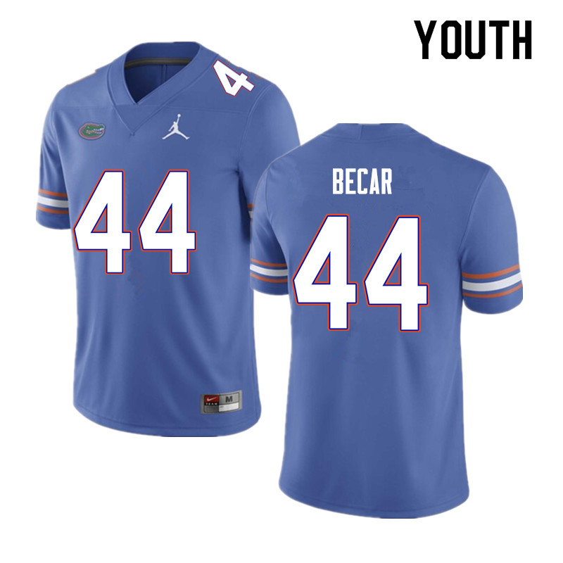 Youth #44 Brandon Becar Florida Gators College Football Jerseys Sale-Blue